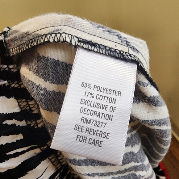 Dana Buchman Intimates Black and white zebra print pajama pants size L - Picture 2 of 9